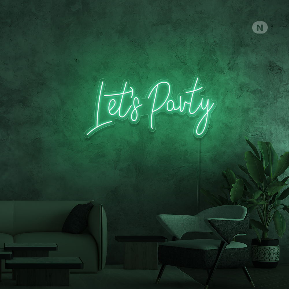 Neonskylt Lets Party