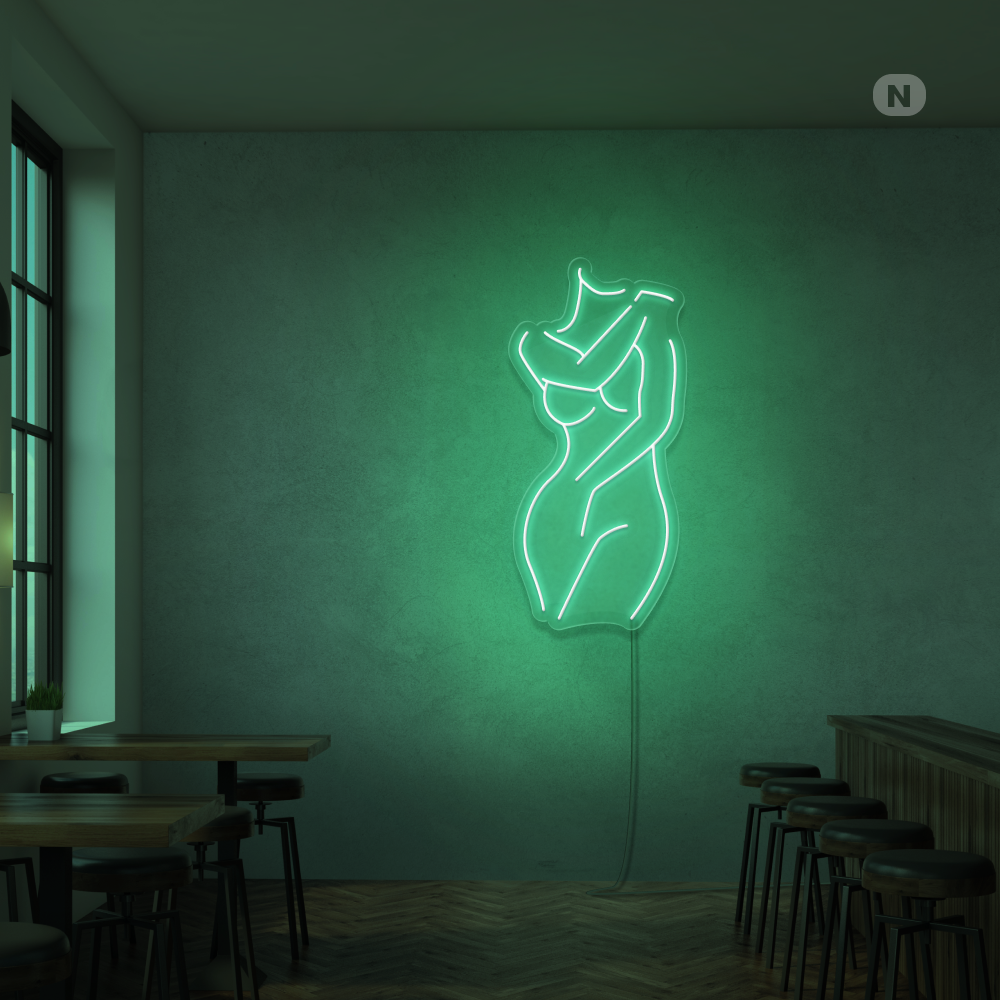 Neonskylt Sexig flicka