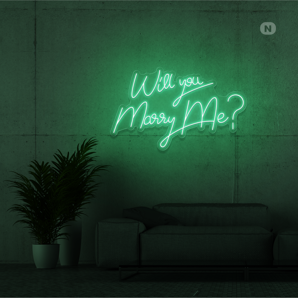Neonskylt Will You Marry Me
