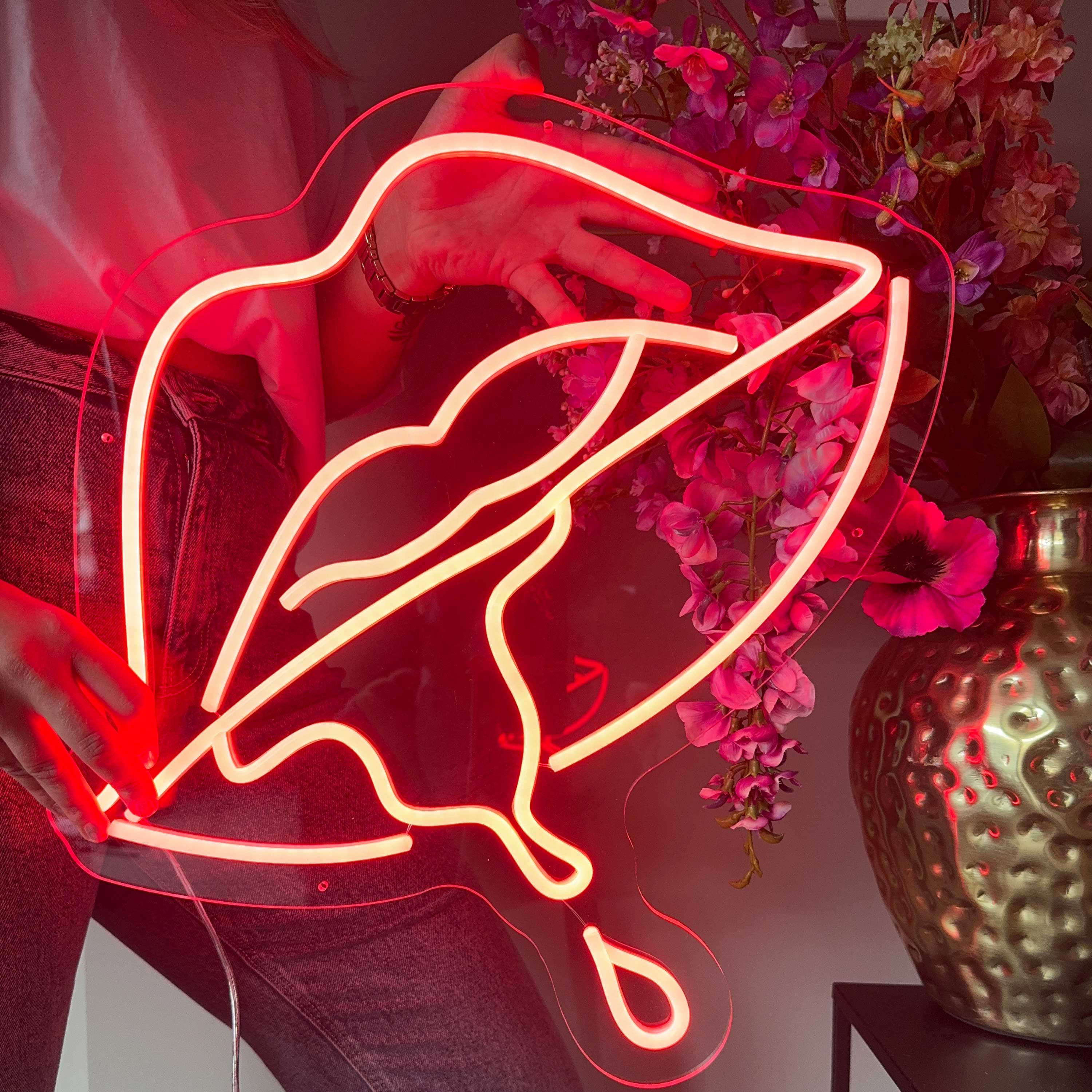 Neonskylt Kaustisk läpp