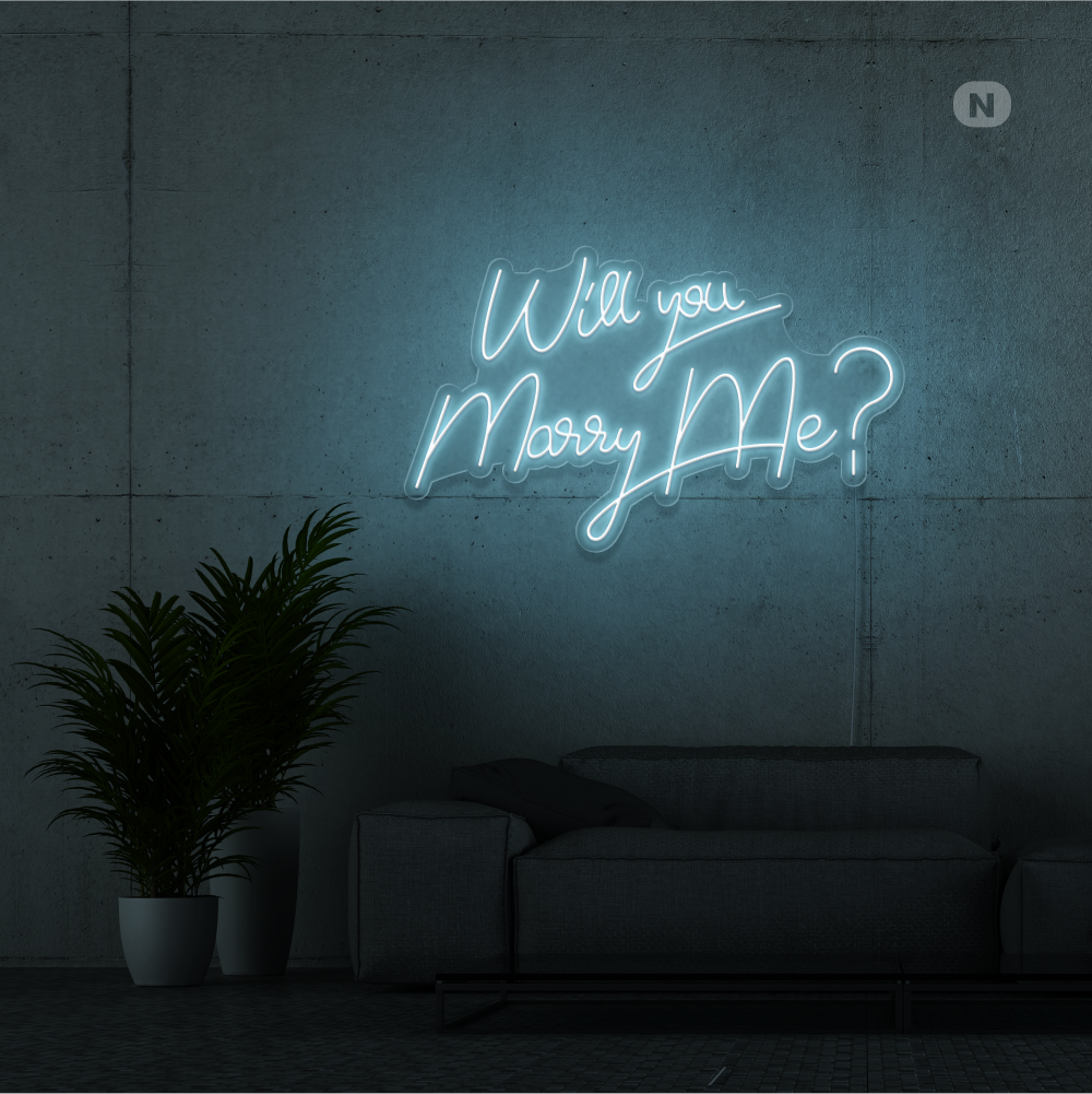 Neonskylt Will You Marry Me