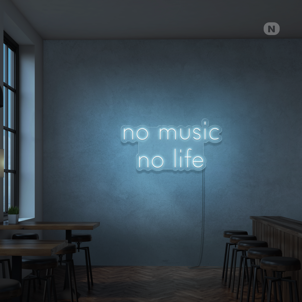 Neonskylt No Music No Life