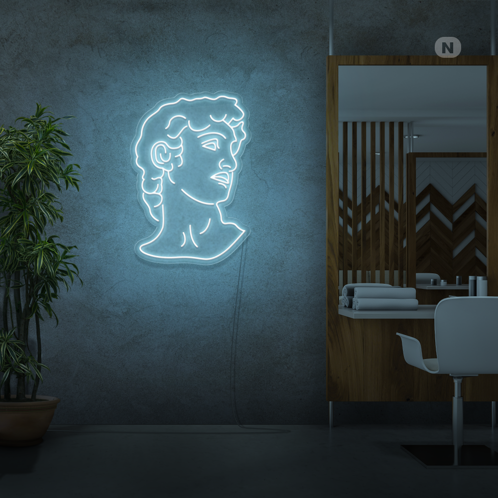 Neonskylt Michelangelos David