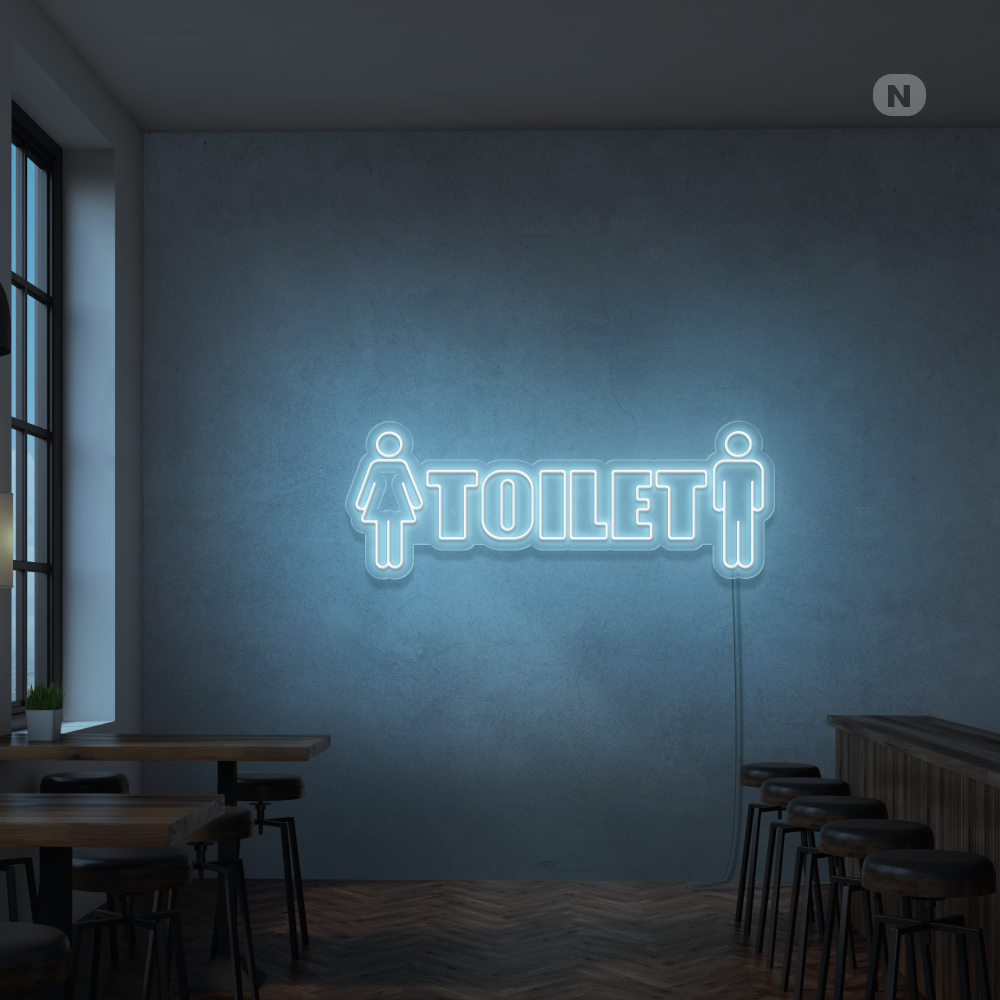 Neonskylt Toilet
