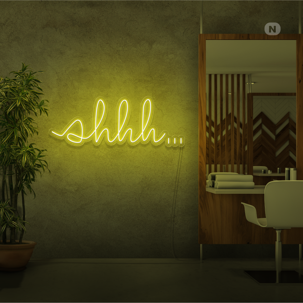 Neonskylt Shhh