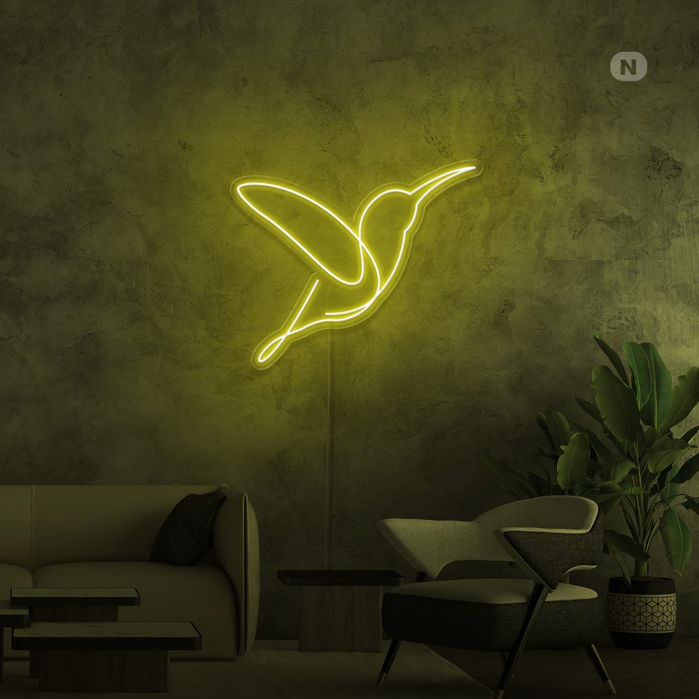 Neonskylt Konstnärlig fågel