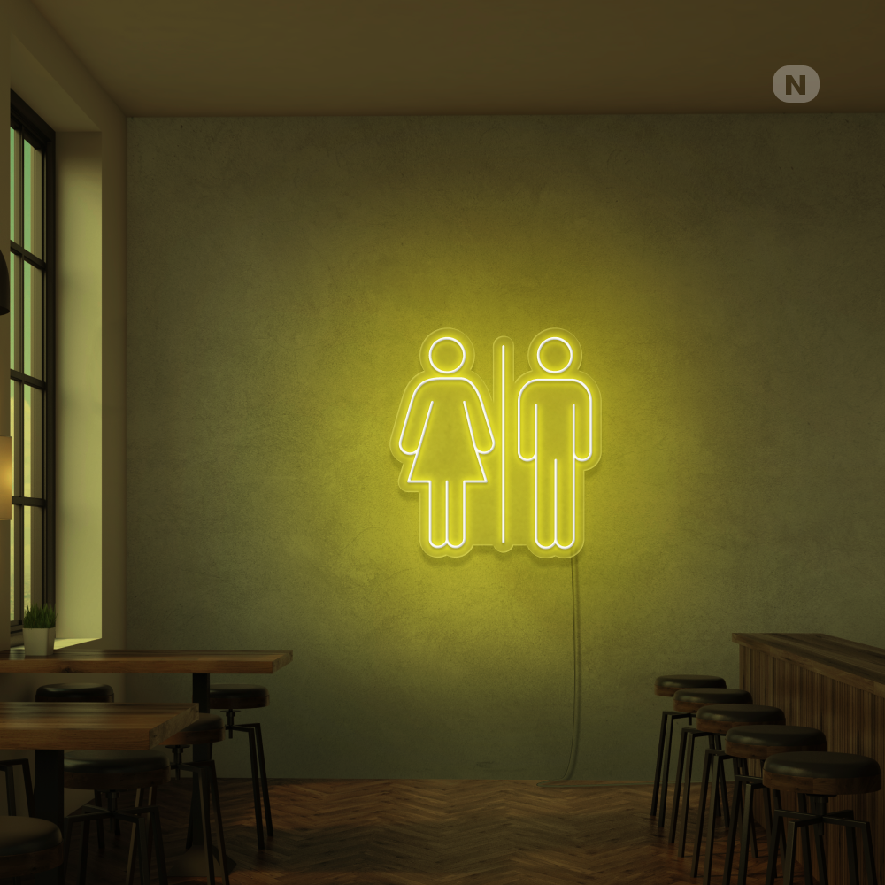Neonskylt Toalett