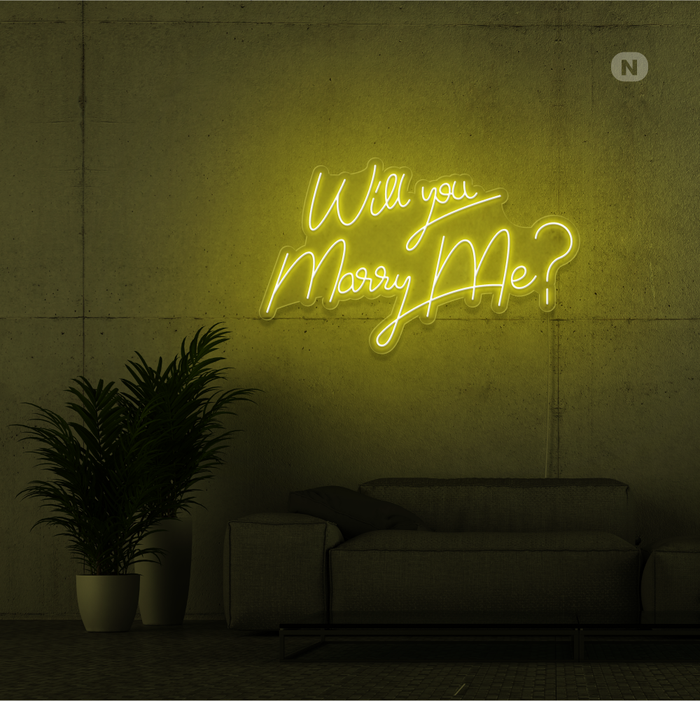 Neonskylt Will You Marry Me