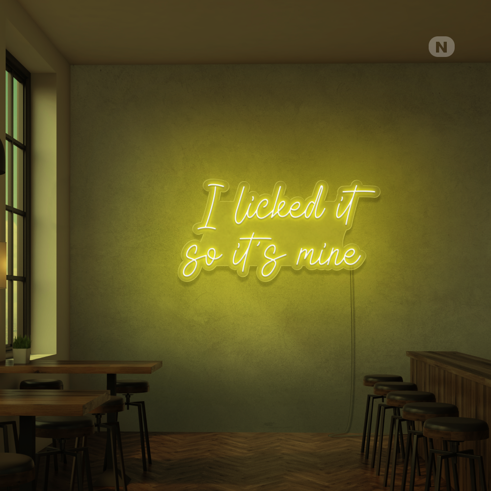 Neonskylt I Liked it so its mine