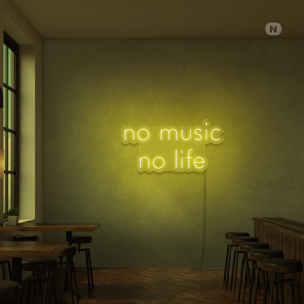 Neonskylt No Music No Life