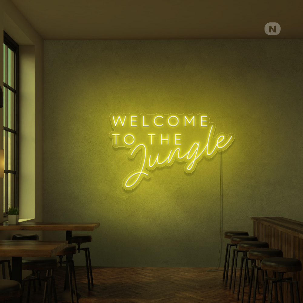 Neonskylt Welcome to the Jungle