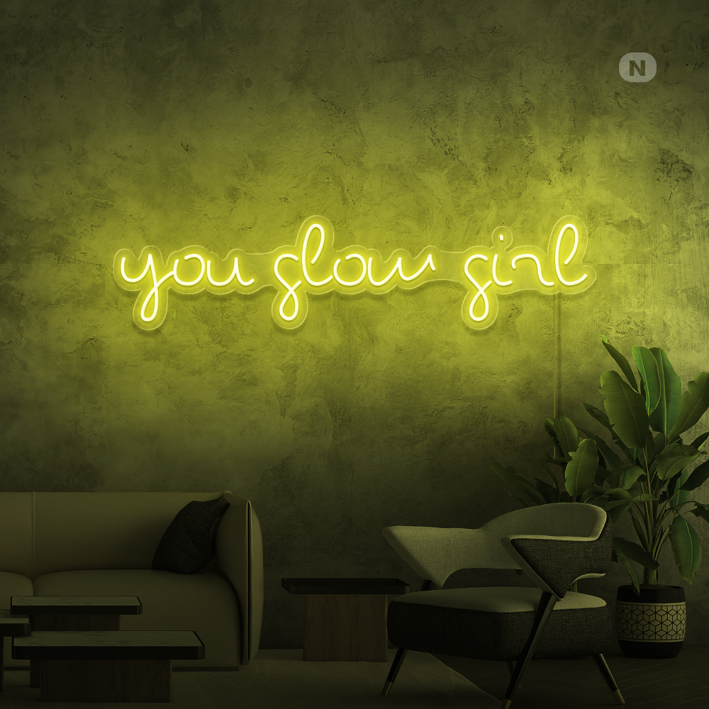 Neonskylt You Glow Girl