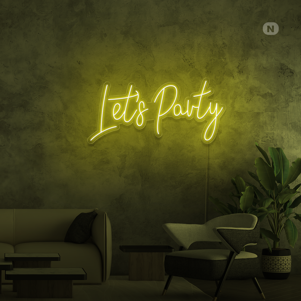 Neonskylt Lets Party