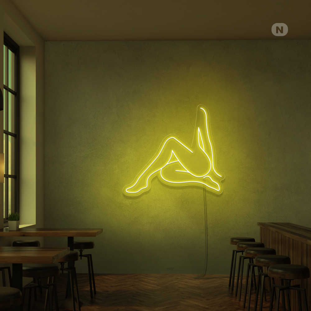 Neonskylt Sexig flicka