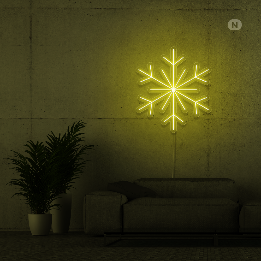 Neonskylt Snöflingor