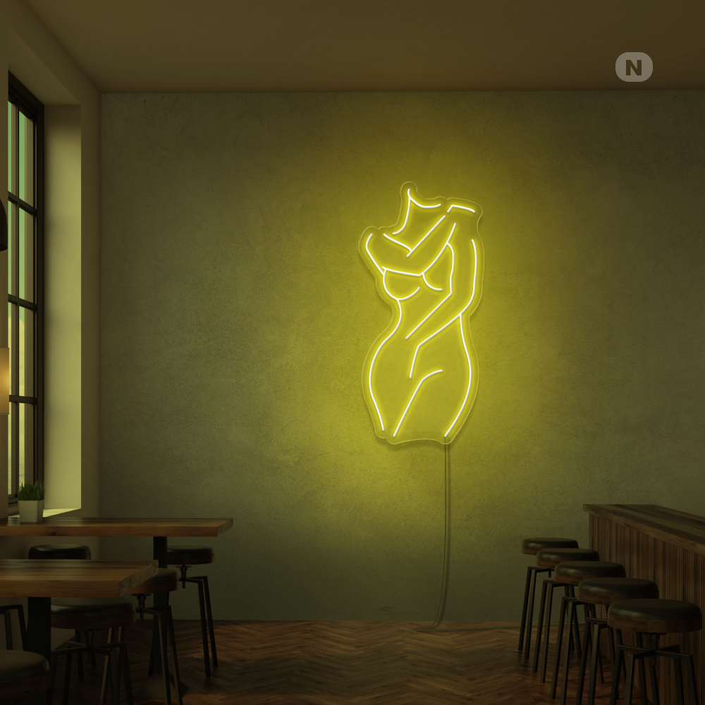 Neonskylt Sexig flicka