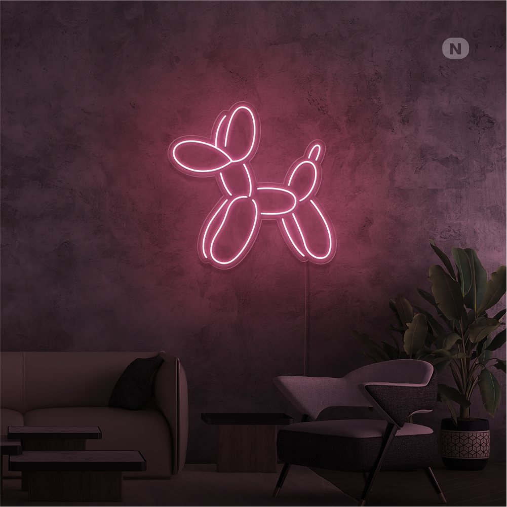 Neonskylt Ballon Hund