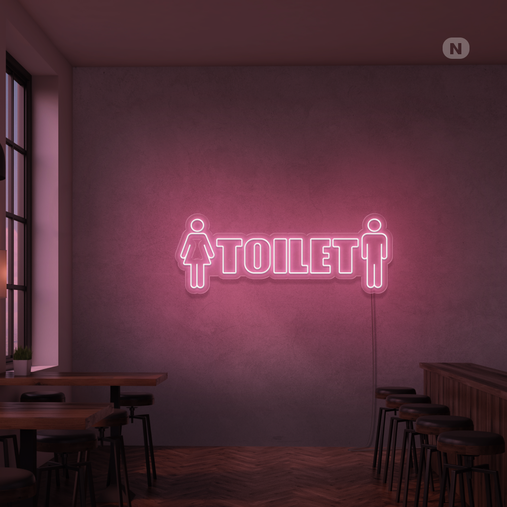 Neonskylt Toilet