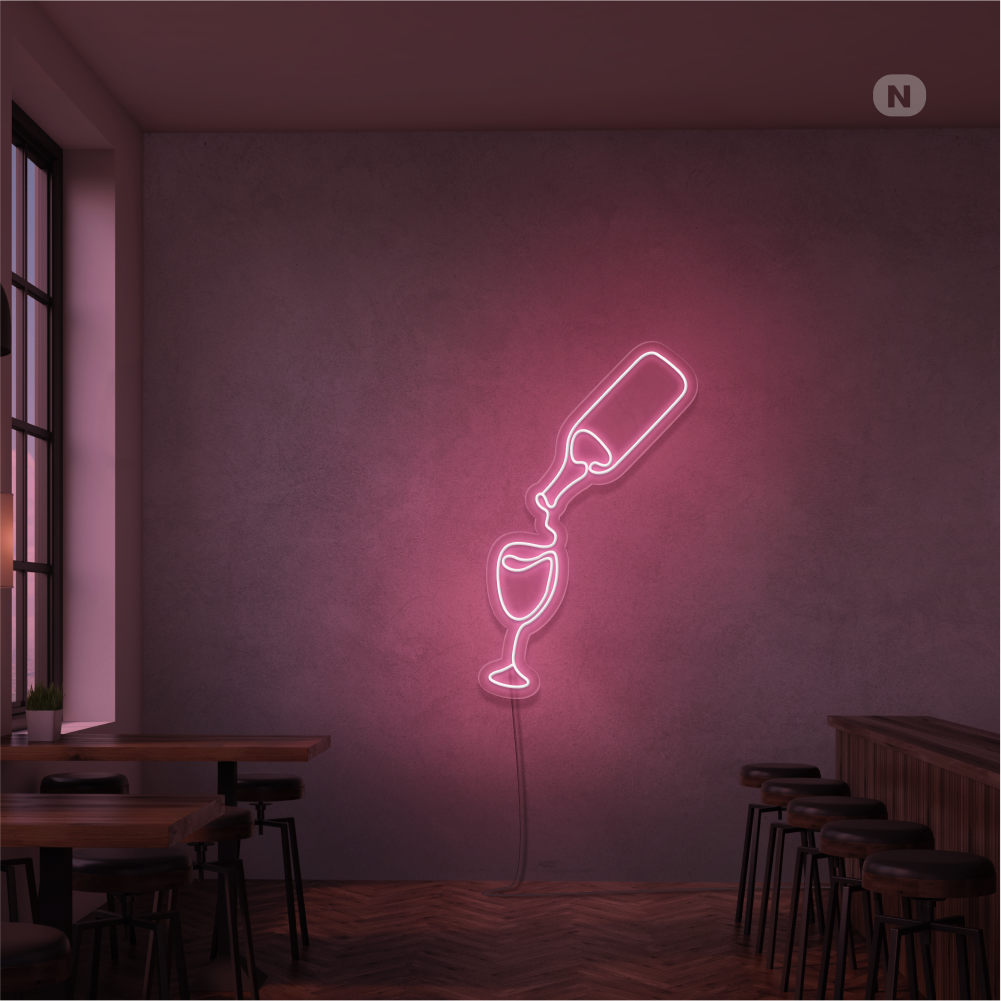 Neonskylt Vinälskare