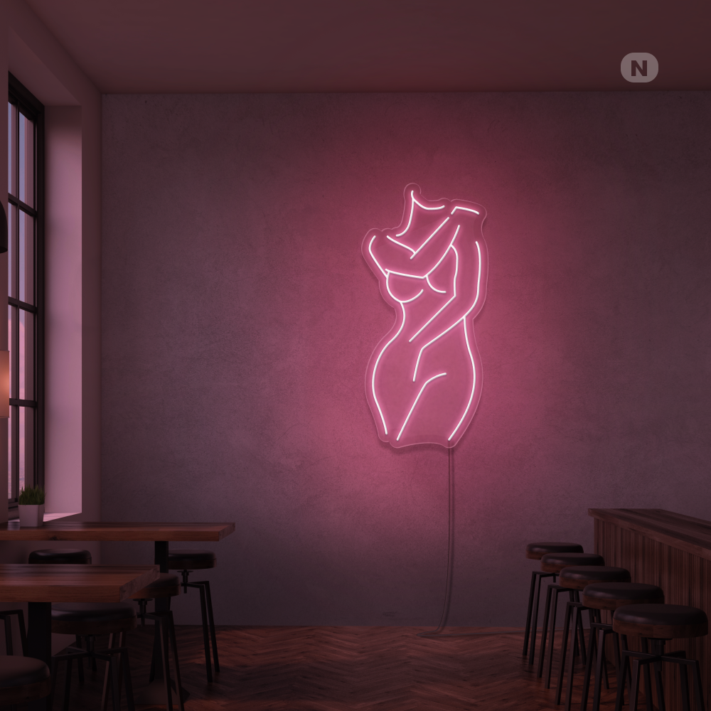 Neonskylt Sexig flicka