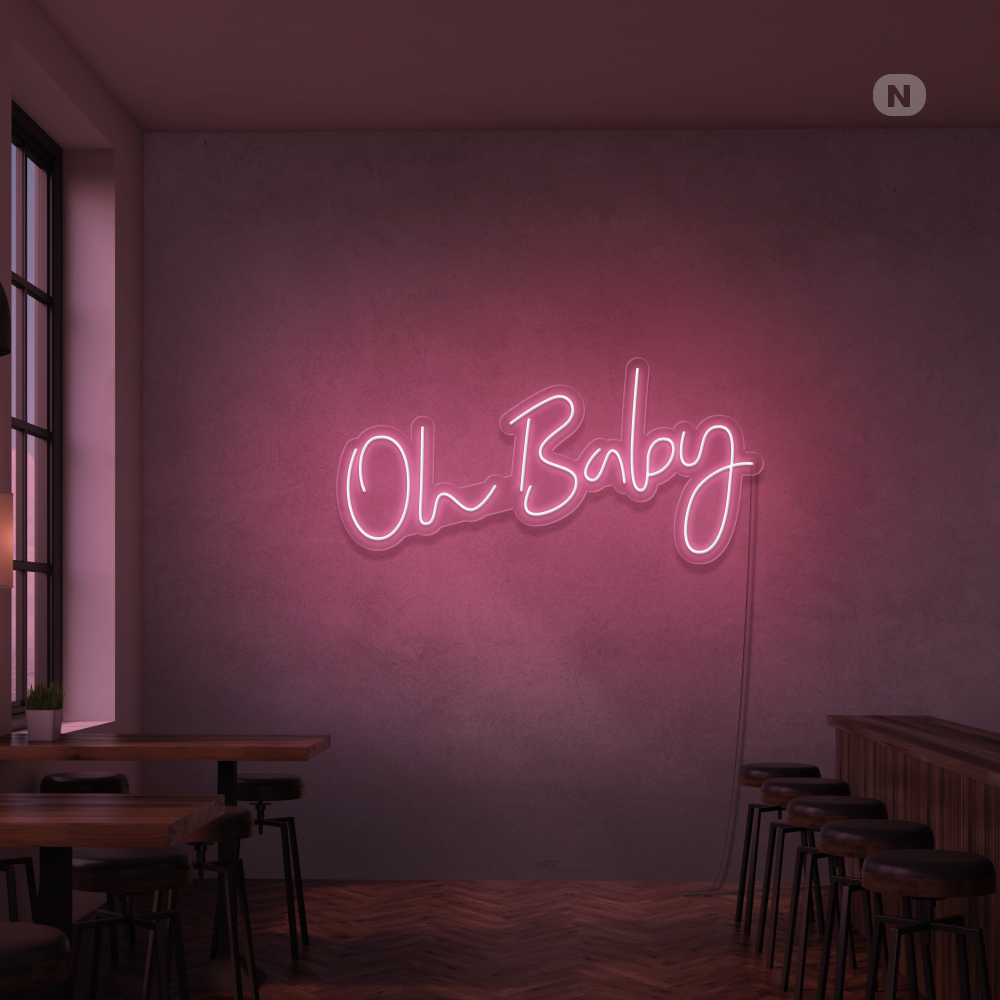 Neonskylt Oh Baby