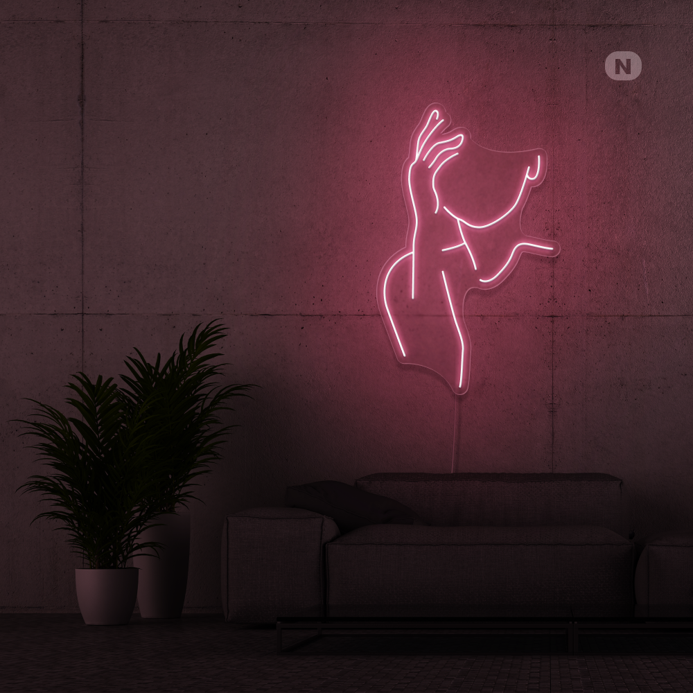 Neonskylt Förföriskt ansikte