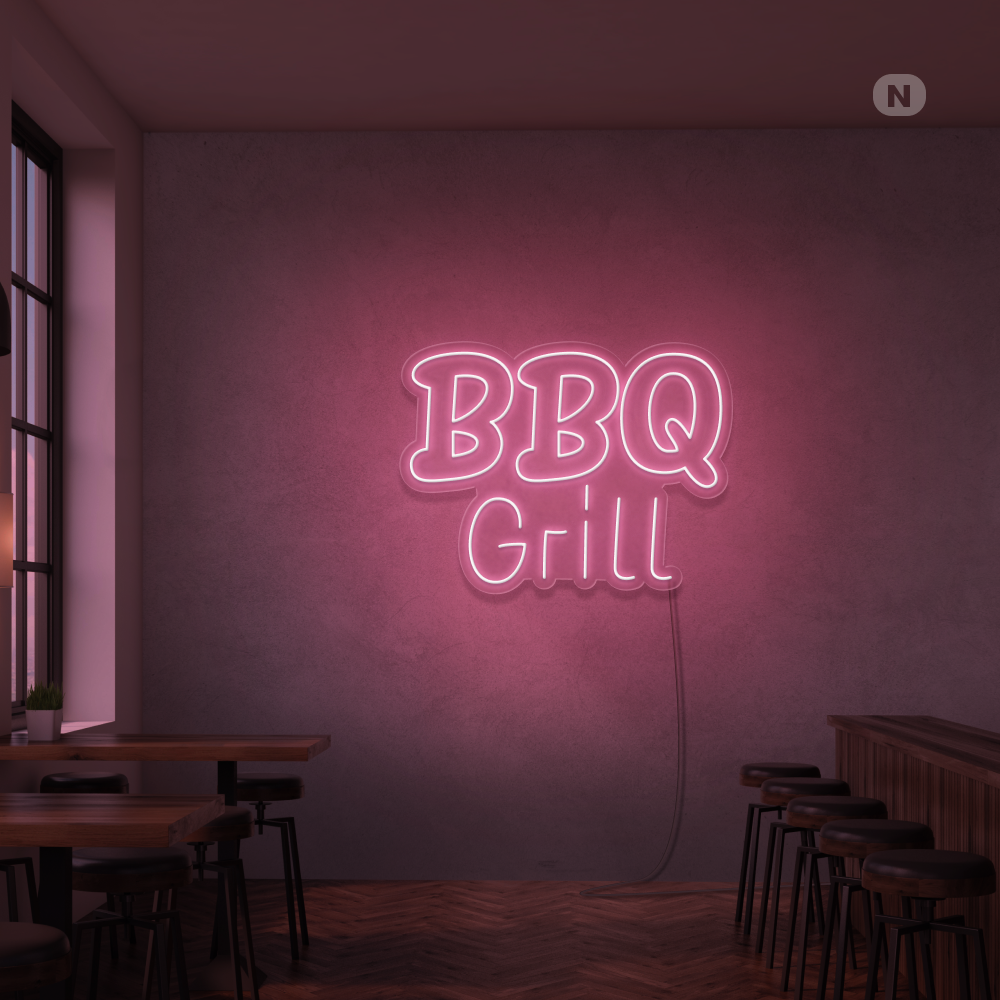 Neonskylt BBQ