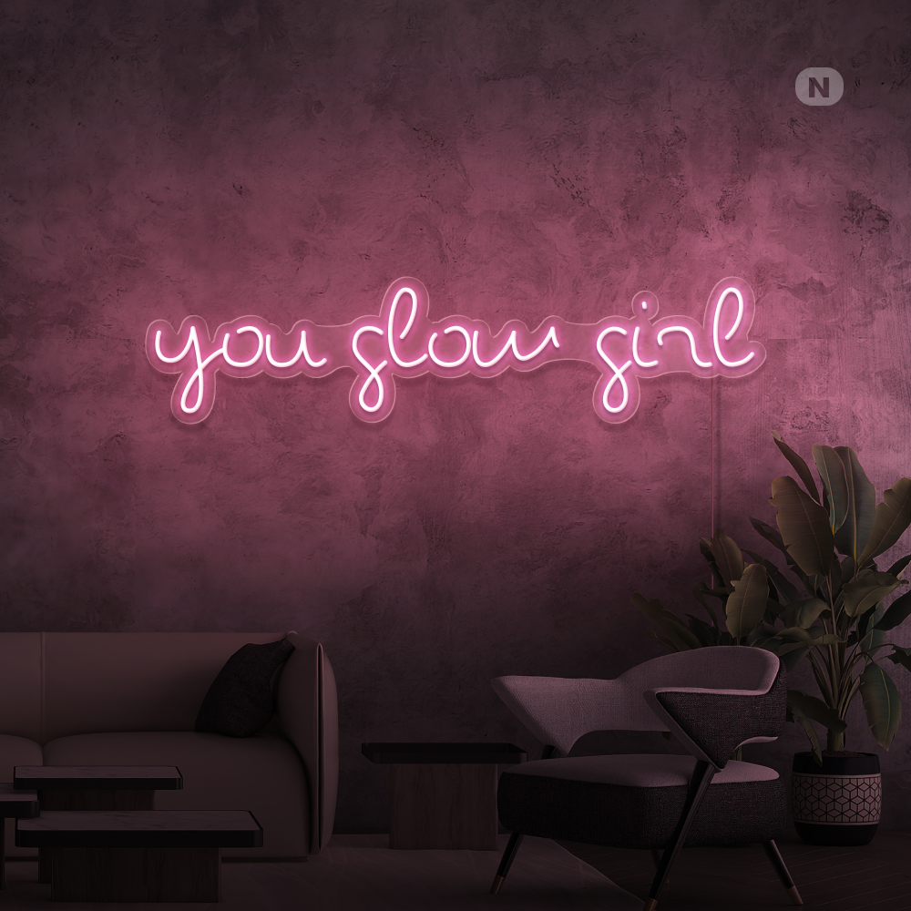 Neonskylt You Glow Girl