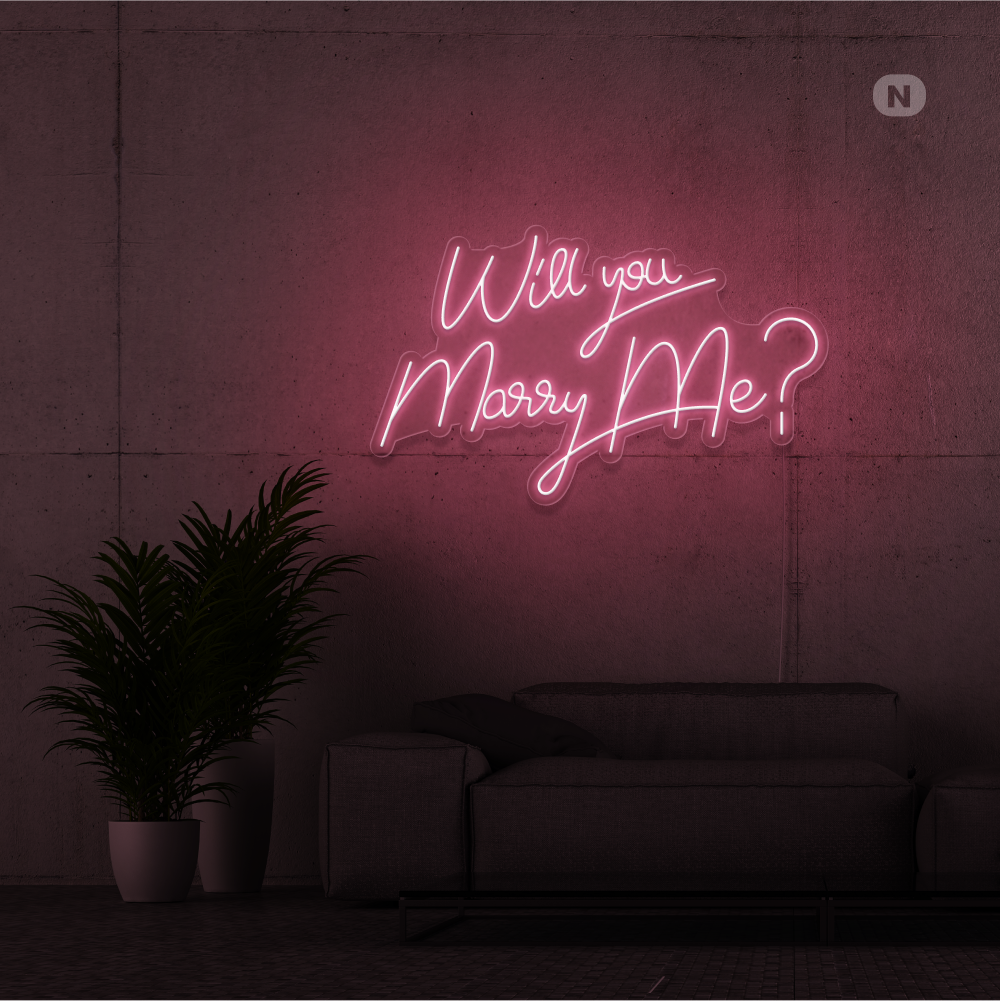 Neonskylt Will You Marry Me