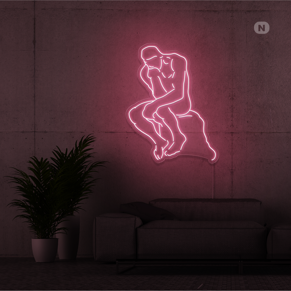 Neonskylt Tänkaren