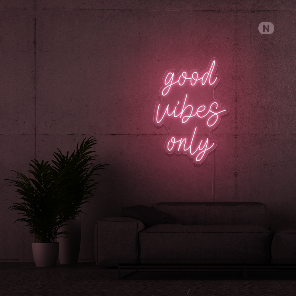 Neonskylt Good Vibes Only