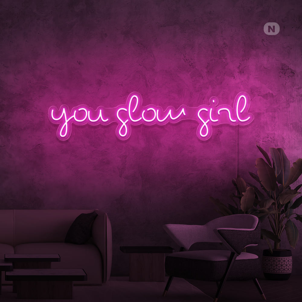 Neonskylt You Glow Girl