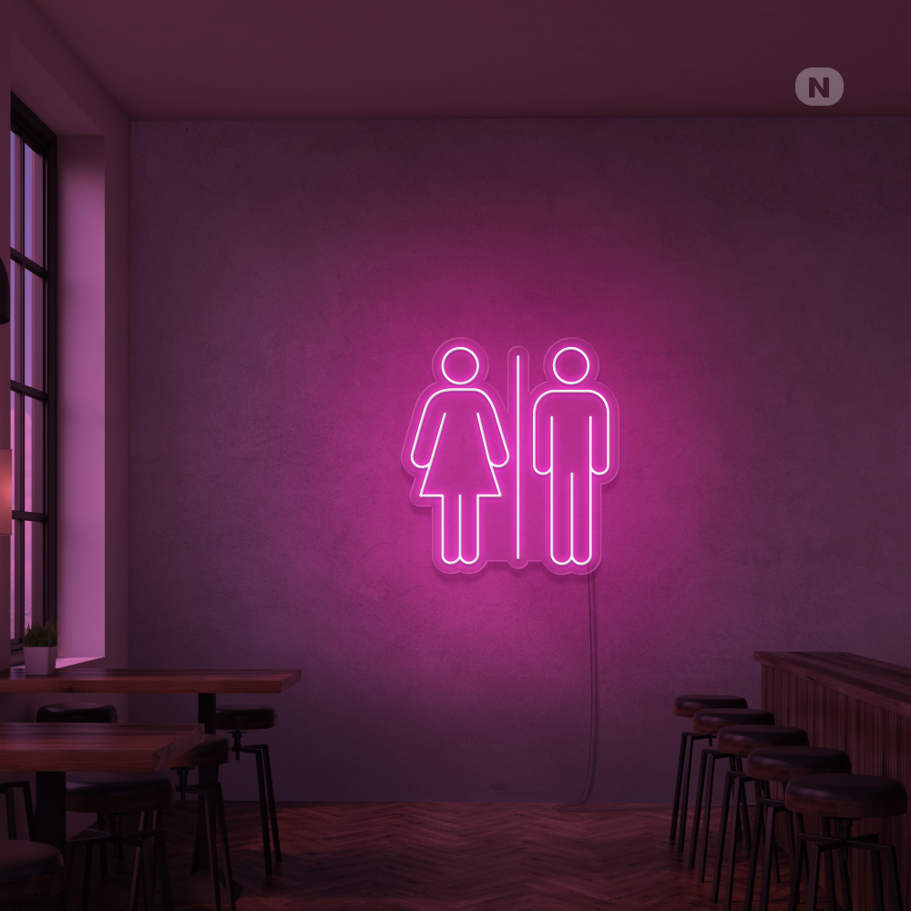 Neonskylt Toalett