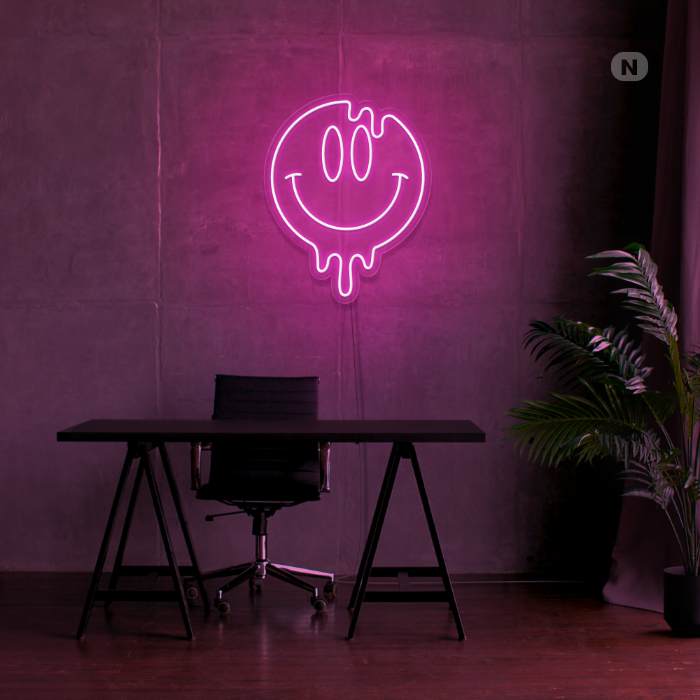 Neonskylt Smiley