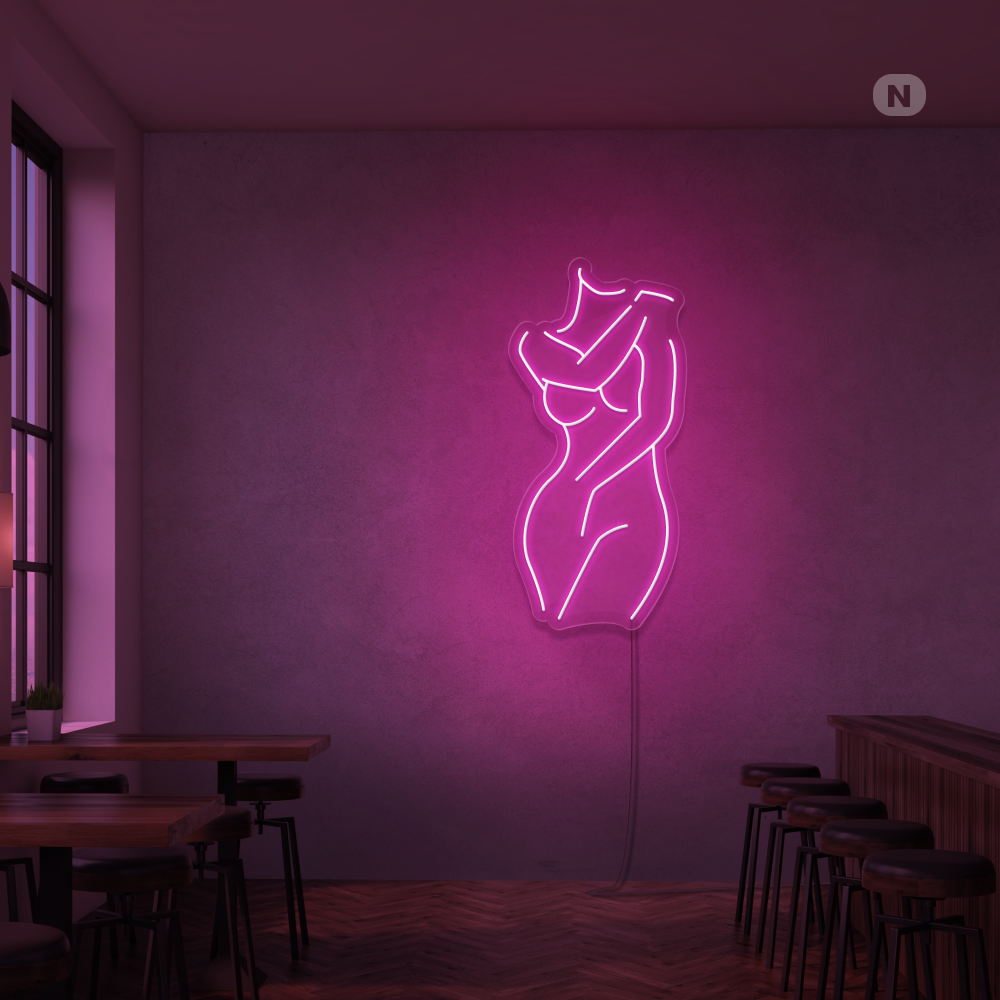 Neonskylt Sexig flicka