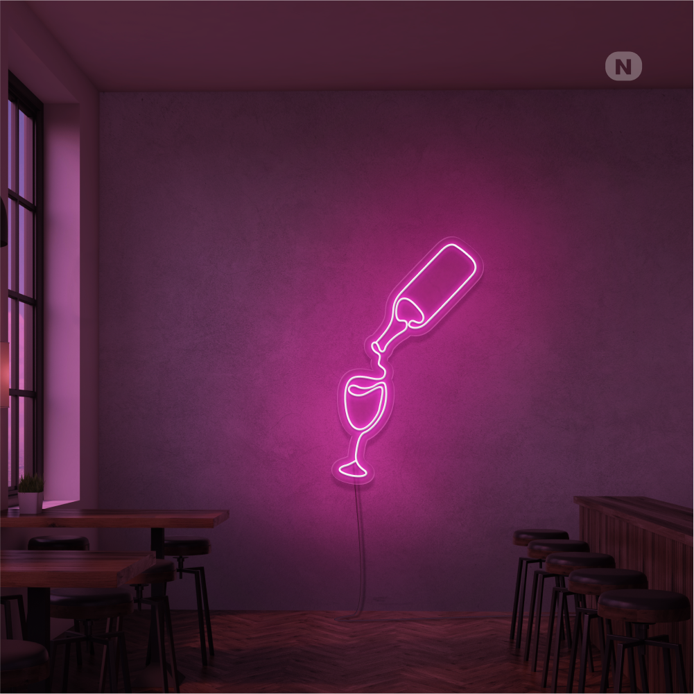 Neonskylt Vinälskare