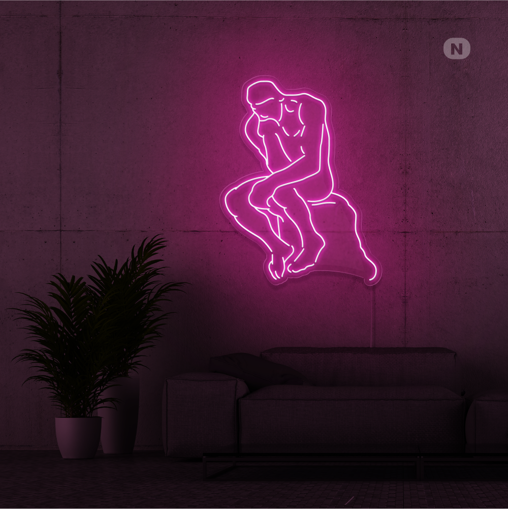 Neonskylt Tänkaren