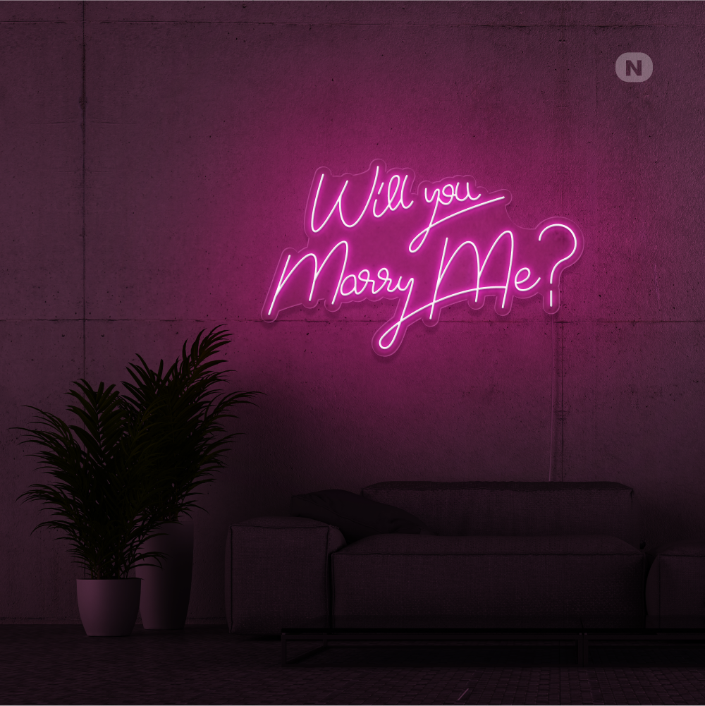 Neonskylt Will You Marry Me