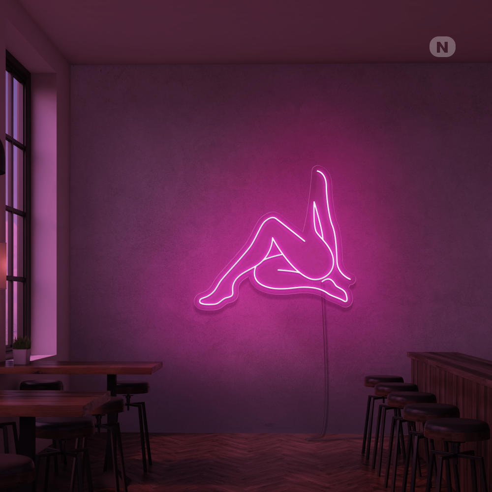 Neonskylt Sexig flicka