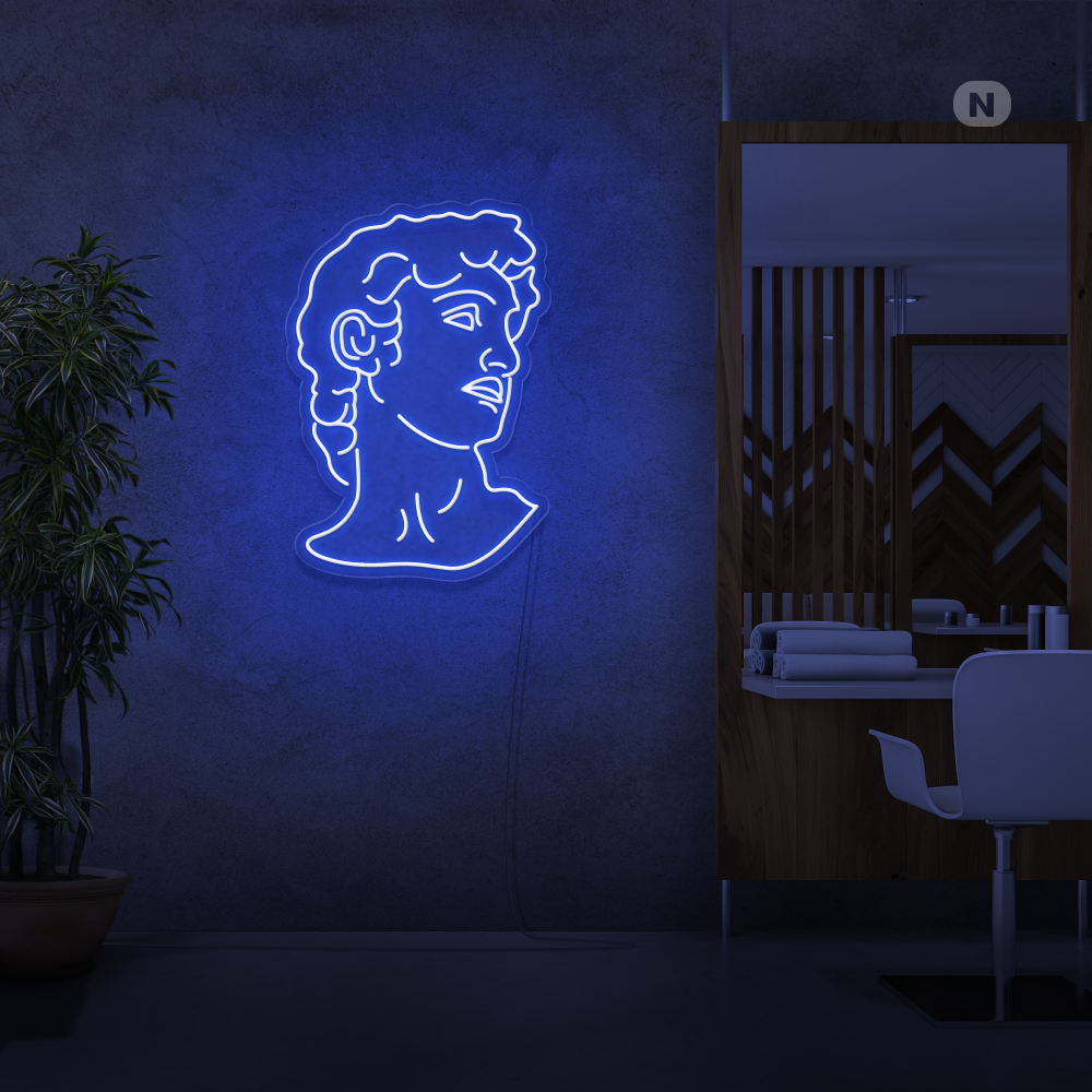 Neonskylt Michelangelos David