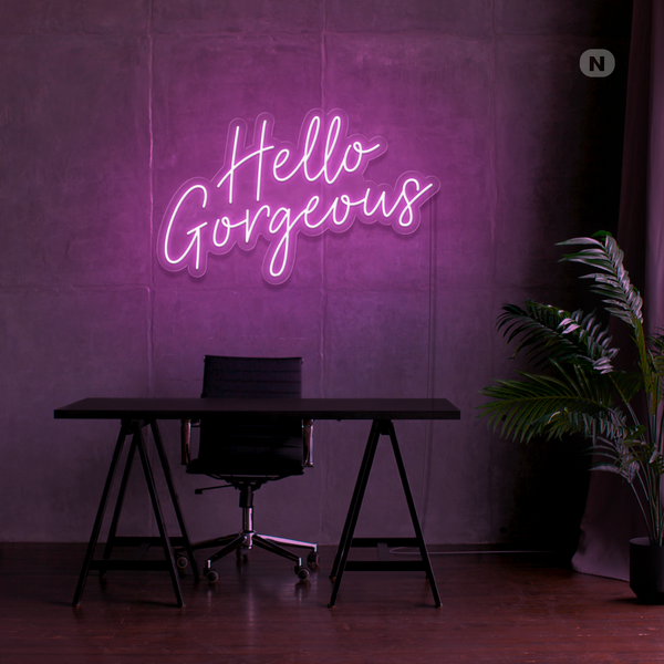 Neonskylt Hello Gorgeous
