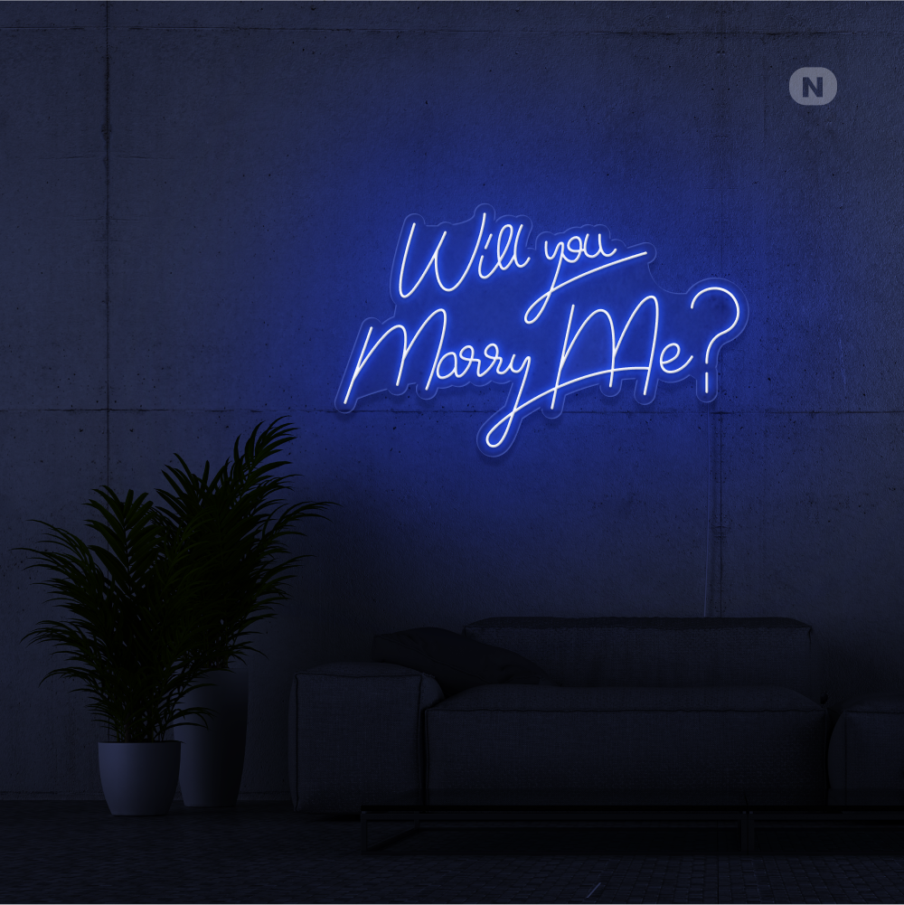 Neonskylt Will You Marry Me