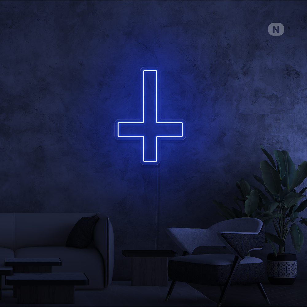 Neonskylt Stjärna korsad