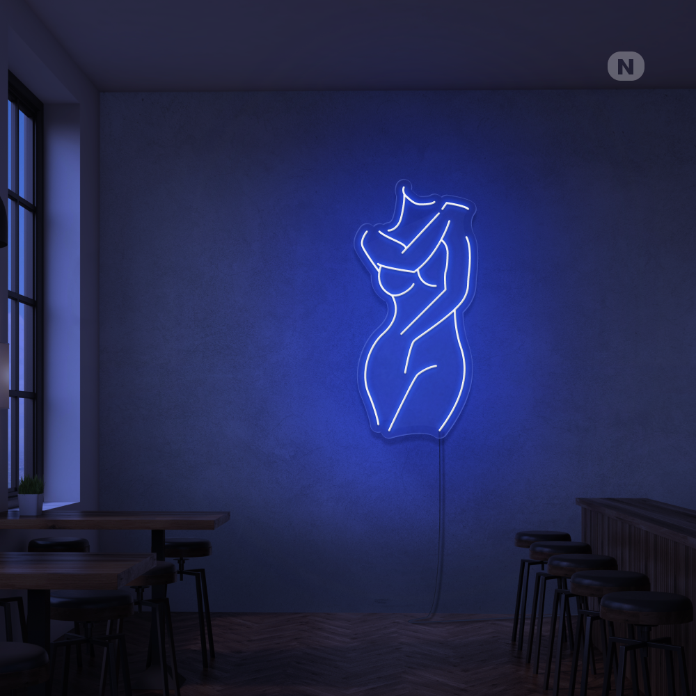 Neonskylt Sexig flicka