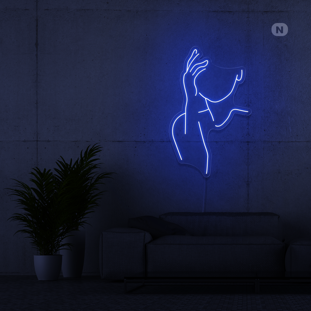 Neonskylt Förföriskt ansikte