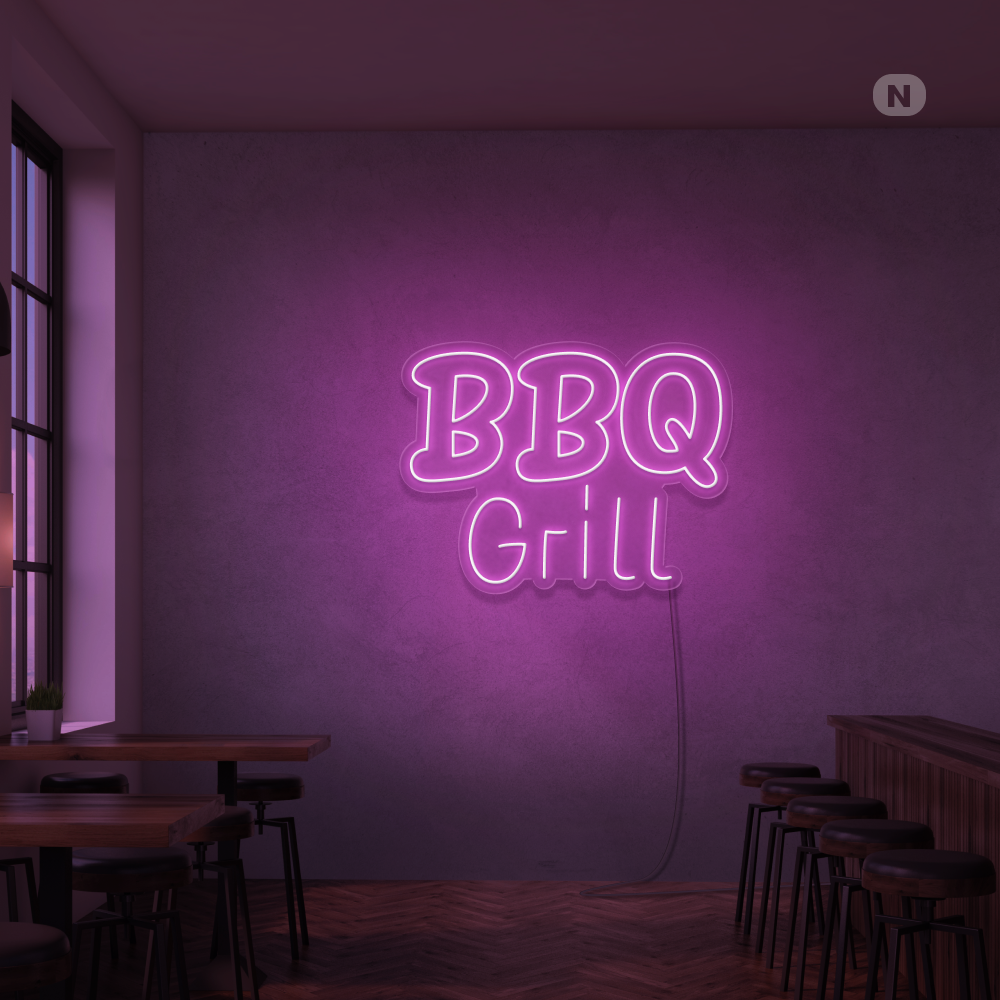 Neonskylt BBQ