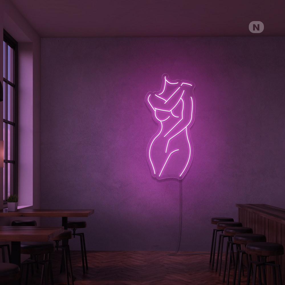 Neonskylt Sexig flicka