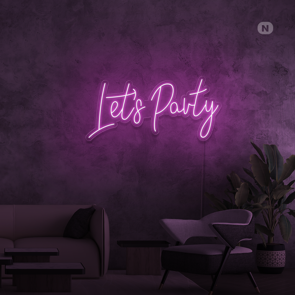 Neonskylt Lets Party
