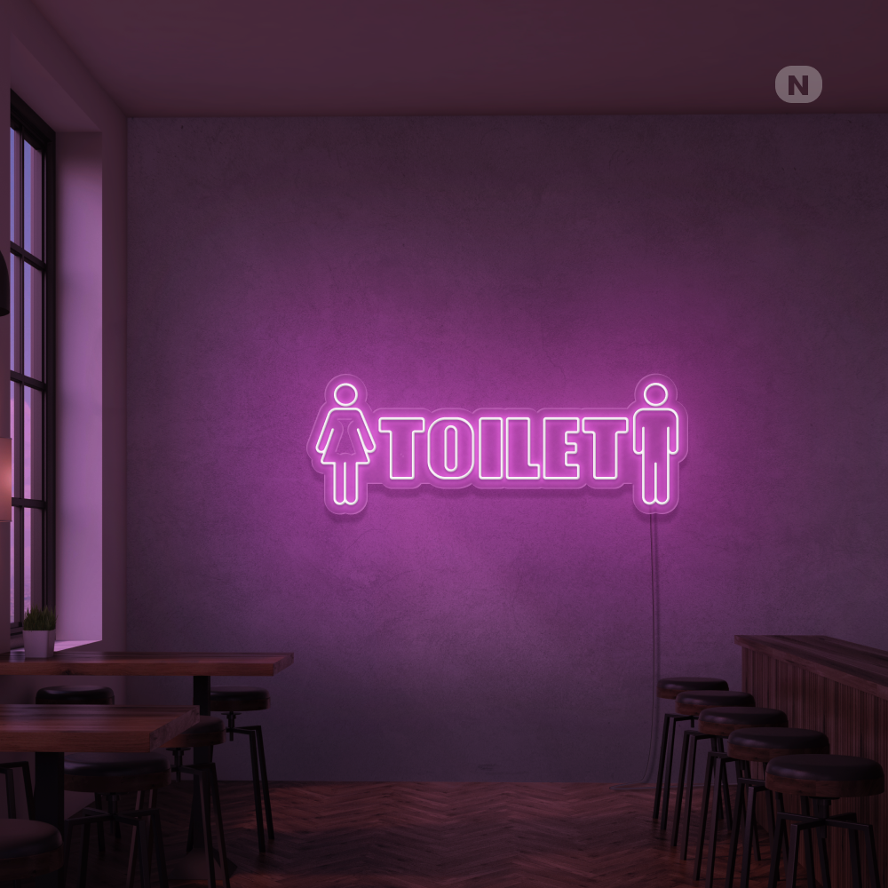 Neonskylt Toilet