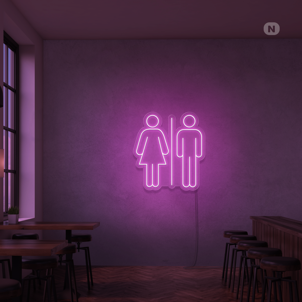 Neonskylt Toalett